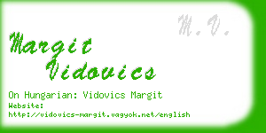 margit vidovics business card